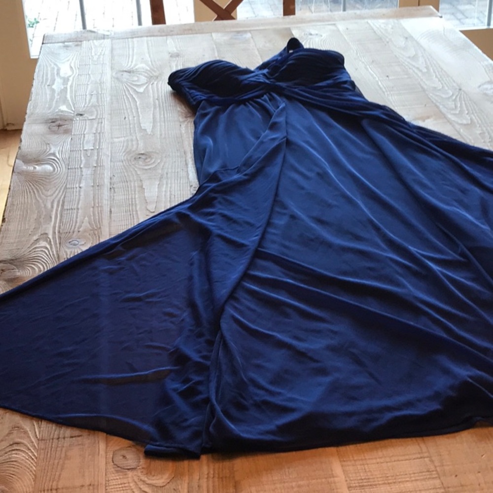 Blonde Nites full length royal blue dress